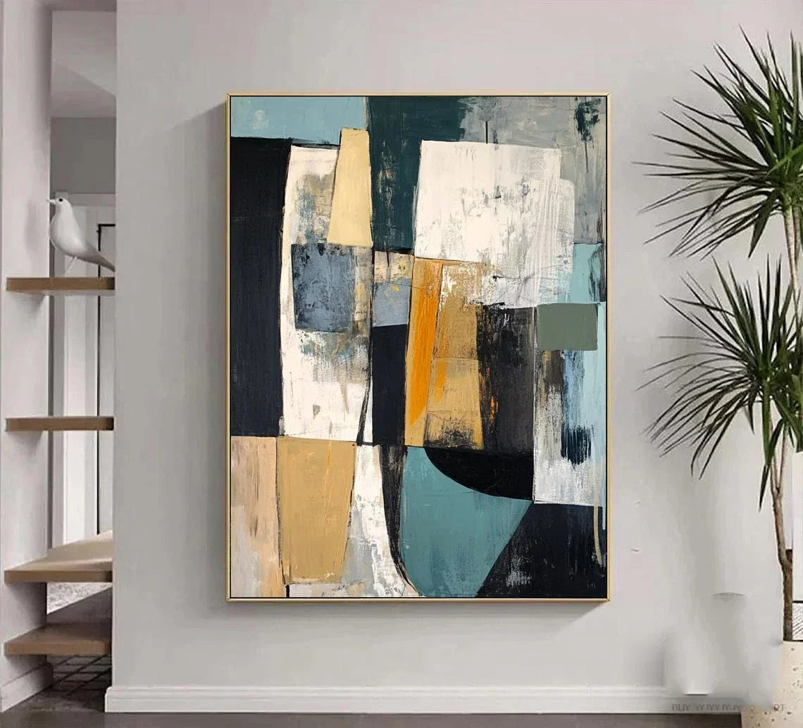 Abstract Geometric Canvas Print | Minimalist Wall Art | FBA Vibes