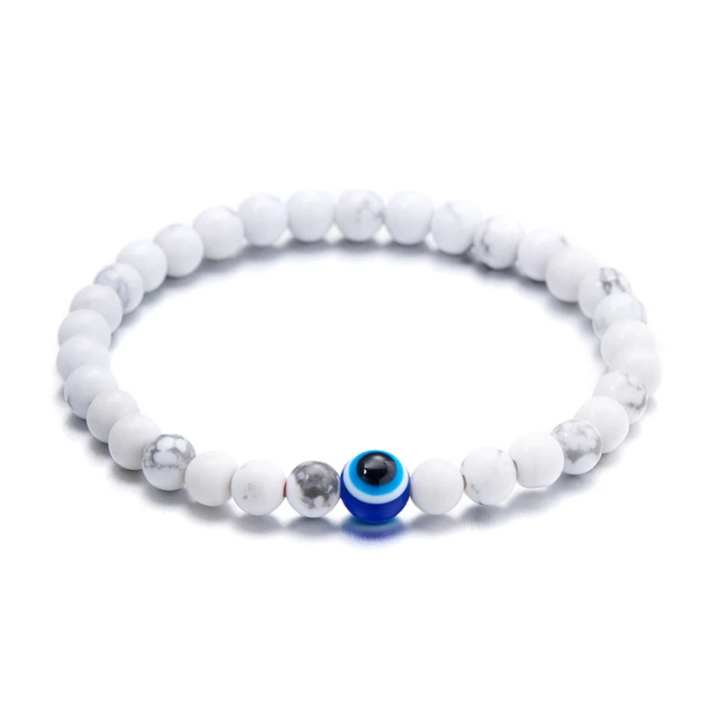 FBA Boho Tiger Eye Evil Eye Elastic Bracelet | Travel Jewelry Gift