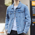 Men's Loose Fit Denim Jacket – Casual Workwear | 4 Colors | S–5XL | FBA Vibes