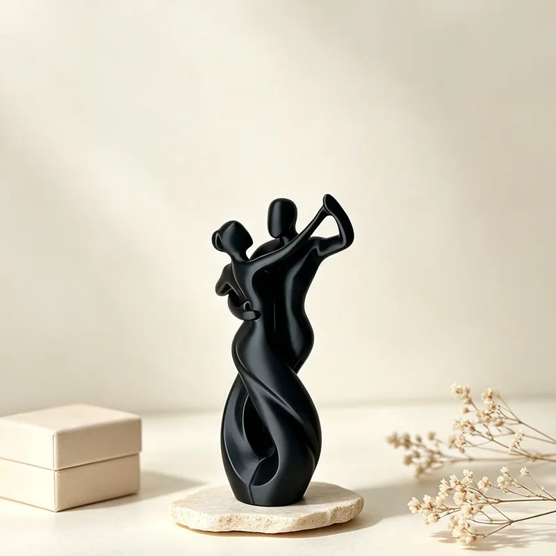 3D Printed Waltz Dancing Sculpture | Abstract Minimalist Human Figurine for Desktop & Home Decor