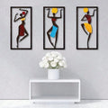 Bohemian Macrame Wall Hanging | African Dancer Fiber Art Sculpture for Living Room & Bedroom