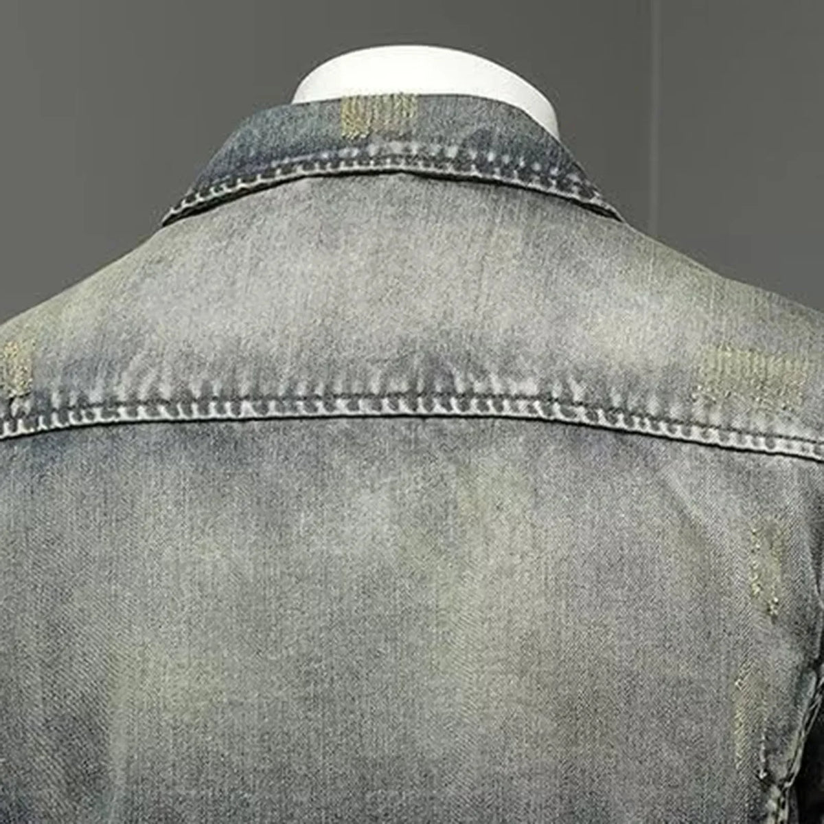 Men's Vintage Slim Fit Denim Jacket – Cowboy Trucker Motorcycle Jean Coat | Blue | M–4XL | FBA Vibes