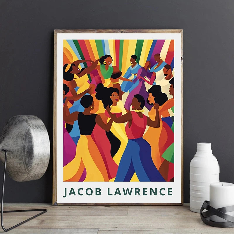 Jacob Lawrence "The Ball" Art Poster | Harlem Renaissance African American Wall Art Print