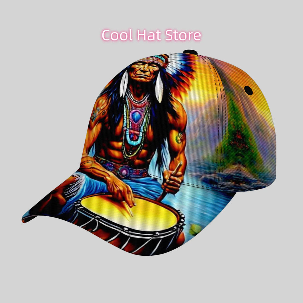 Tribal Indigenous Drum Snapback Cap | FBA Vibes