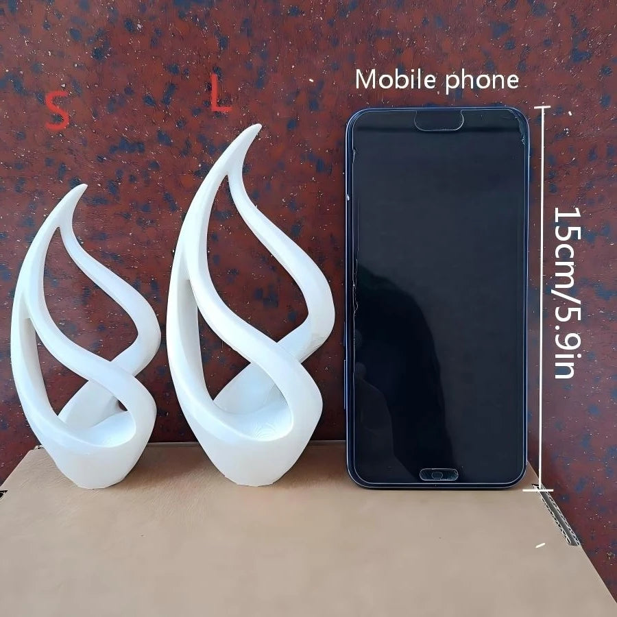 3D Printed Abstract Luxury Sculpture | Modern Plastic Art Decor in Black & White