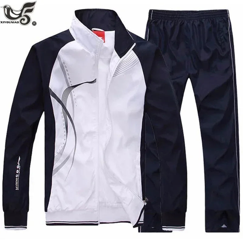 Men's 2-Piece Printed Tracksuit Set – Zip-Up Jacket & Sweatpants | Jogging Sportswear | FBA Vibes