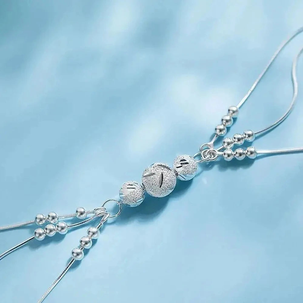 FBA 925 Sterling Silver Exquisite Beaded Bracelet | Women's Wedding Jewelry