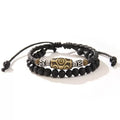 FBA Punk Retro Wax Rope Antique Pendant Necklace | Men's Collarbone Chain