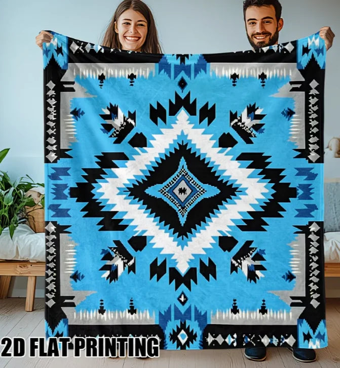 Native American Tribal Diamond Star Throw Blanket – 8 Colors | FBA Vibes