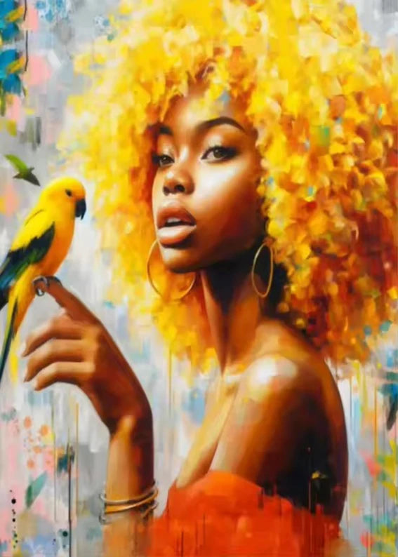 Black Woman Fashion Art Canvas Print | Colorful Pop Wall Decor | FBA Vibes