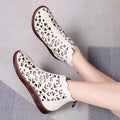 Women's Hollow Cutout Flat Ankle Bootie | FBA Vibes