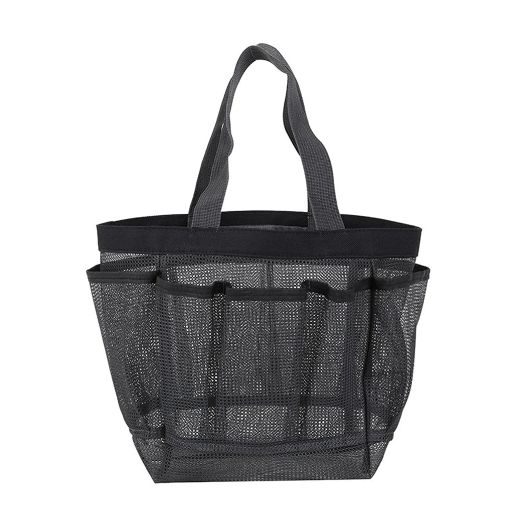Mesh Beach Tote Bag with 8 Pockets – Waterproof Foldable Oversized Pool Bag