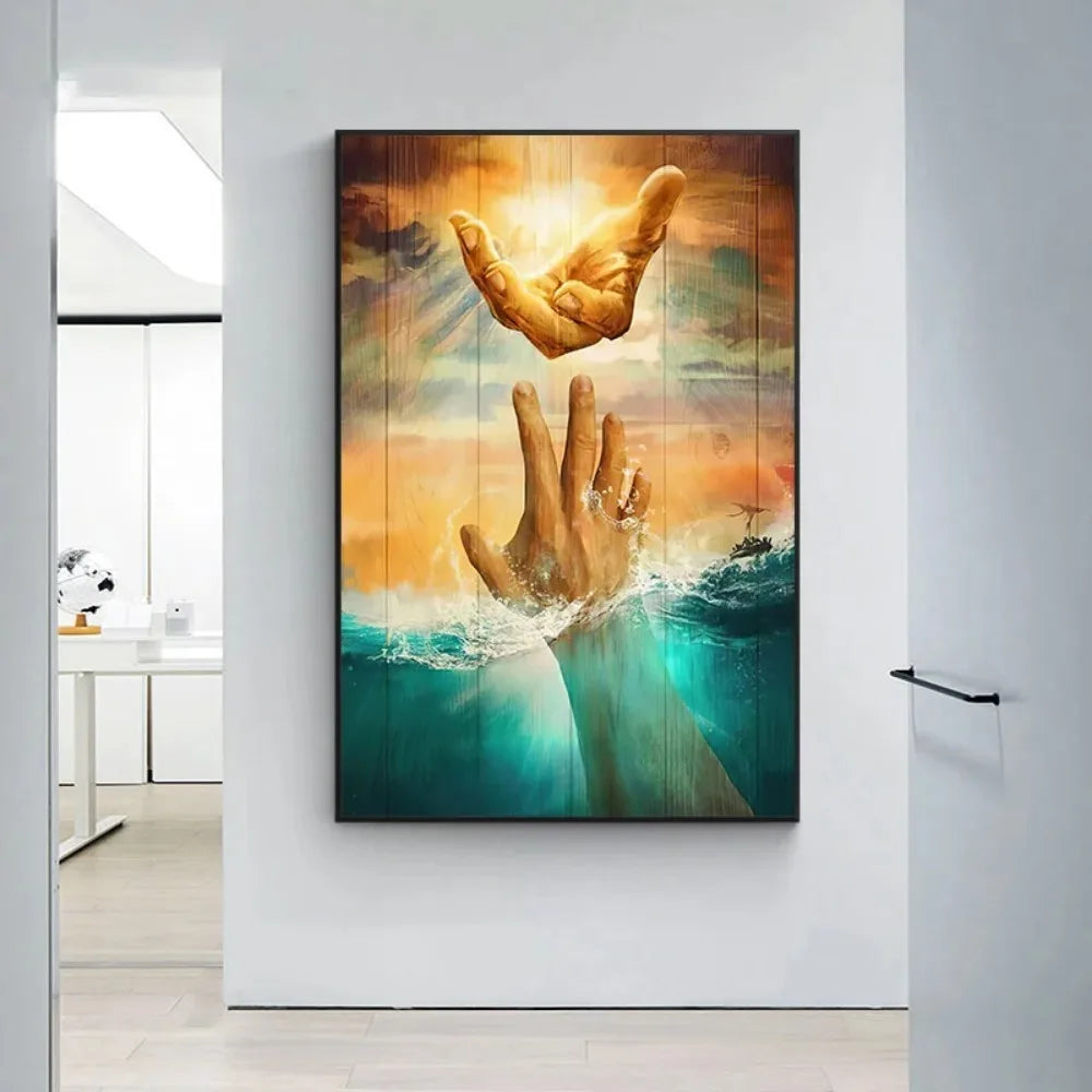 Jesus The Hand of God Canvas Print | Christian Wall Art | FBA Vibes