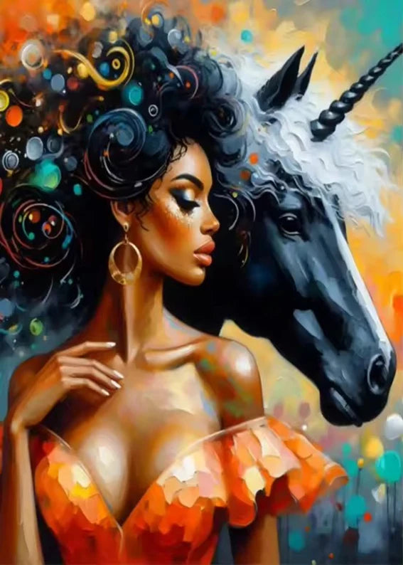 Black Woman Fashion Art Canvas Print | Colorful Pop Wall Decor | FBA Vibes