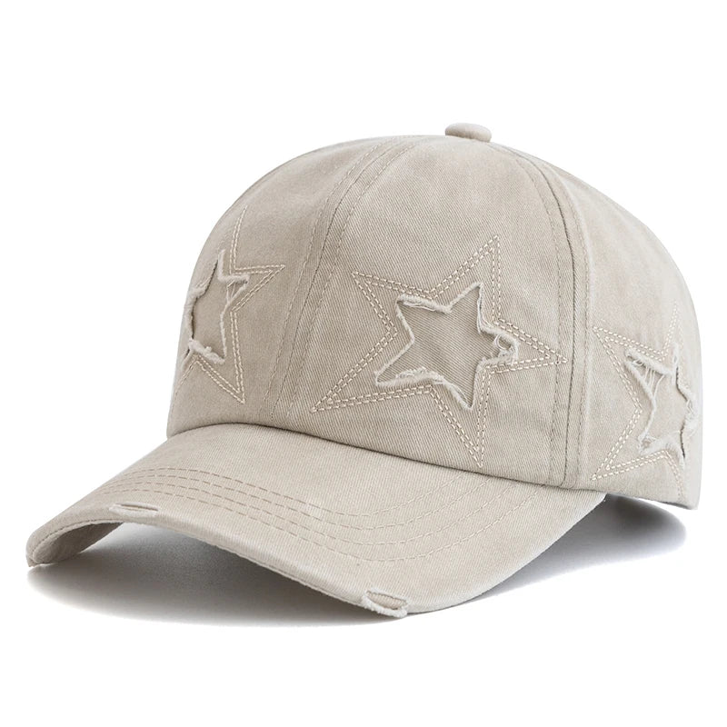 Women's Five Pointed Star Washed Baseball Cap | FBA Vibes