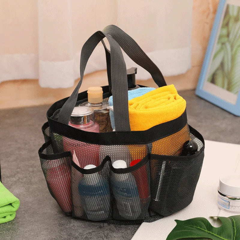 Mesh Beach Tote Bag with 8 Pockets – Waterproof Foldable Oversized Pool Bag