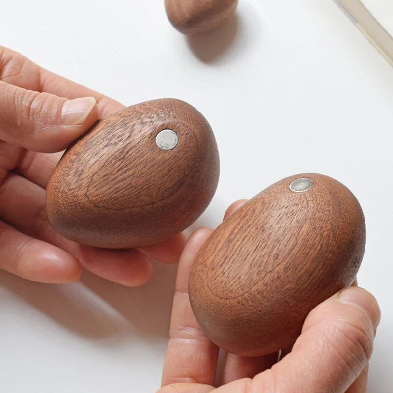 Solid Wood Stone-Shape Art Ornaments | Nordic Puzzle Decompression Decor for Home & Wall