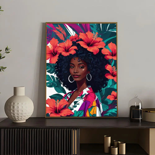 African Women Abstract Art Poster | HD Waterproof Self-Adhesive Wall Decor for Any Space