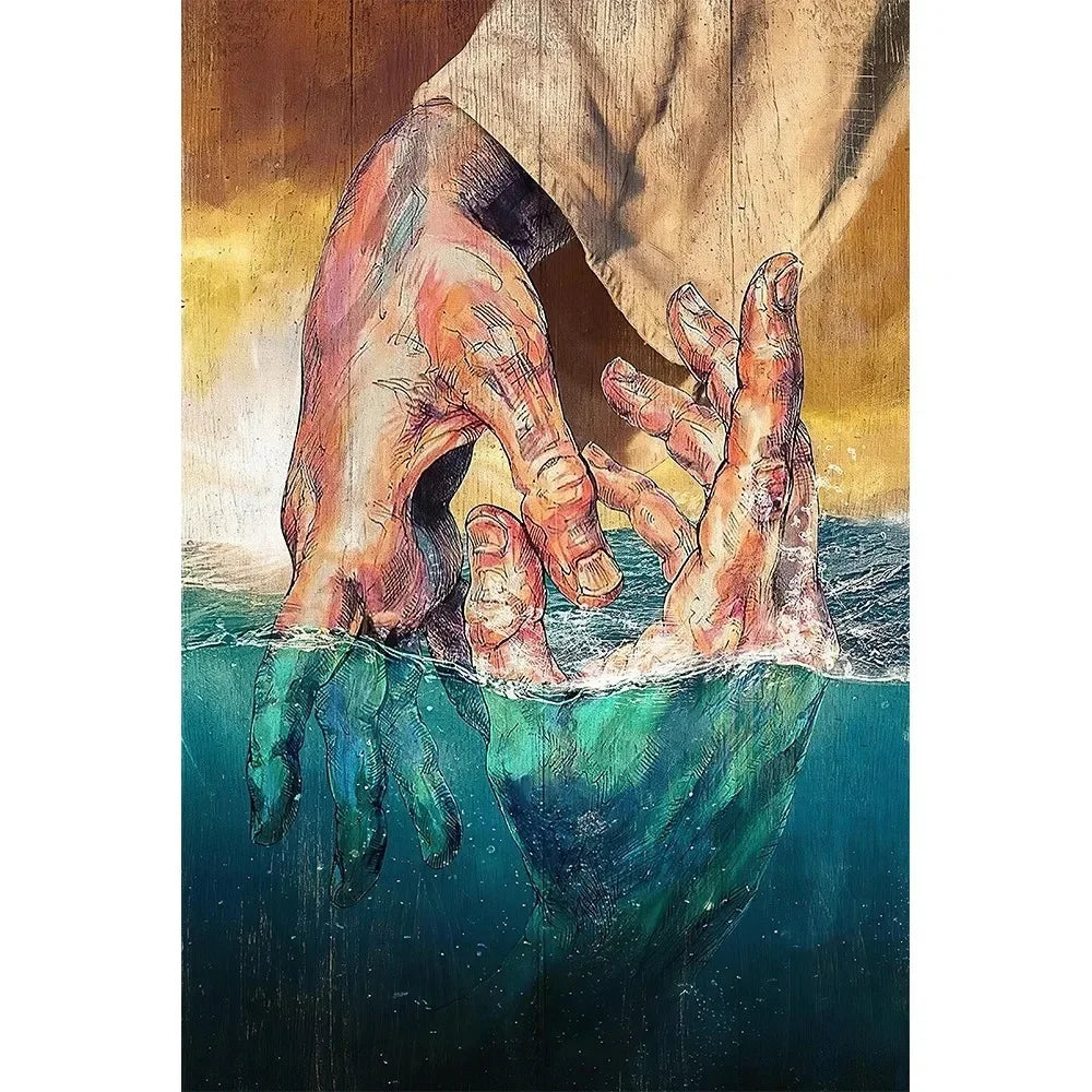Jesus The Hand of God Canvas Print | Christian Wall Art | FBA Vibes