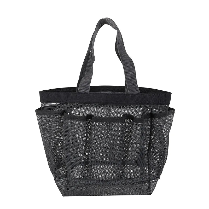 Mesh Beach Tote Bag with 8 Pockets – Waterproof Foldable Oversized Pool Bag