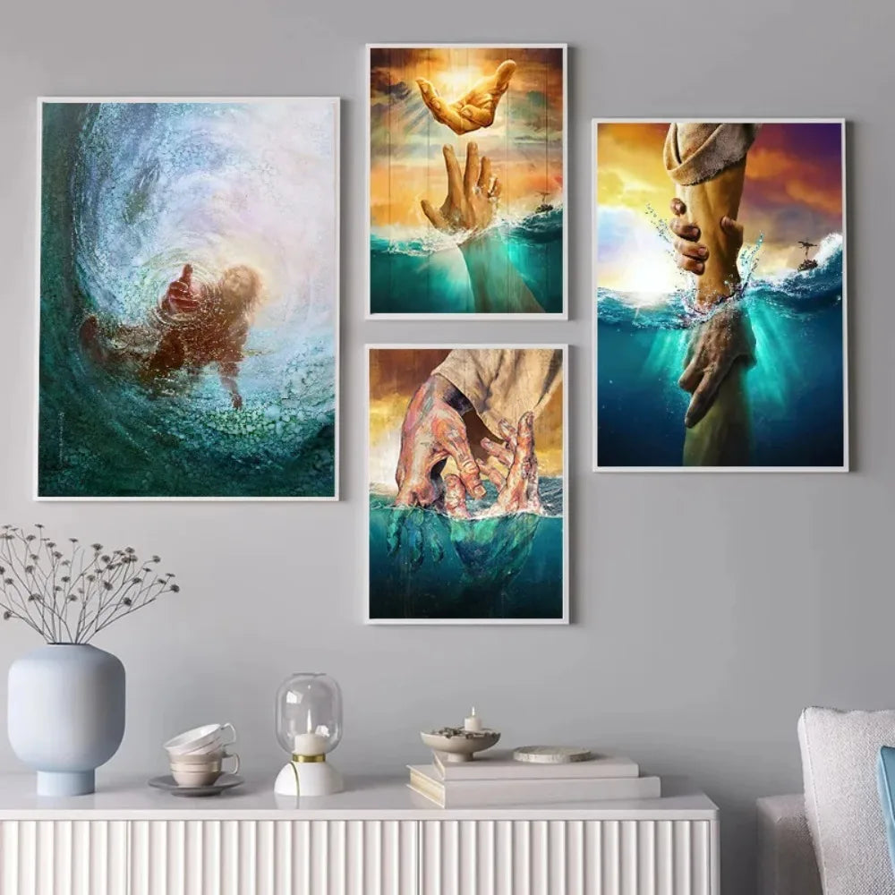Jesus The Hand of God Canvas Print | Christian Wall Art | FBA Vibes