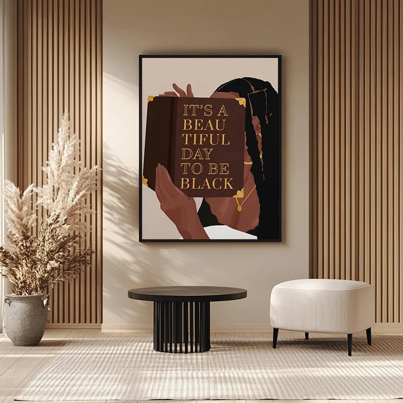 African Woman Jewelry Necklace Canvas Print | Modern Fashion Wall Art