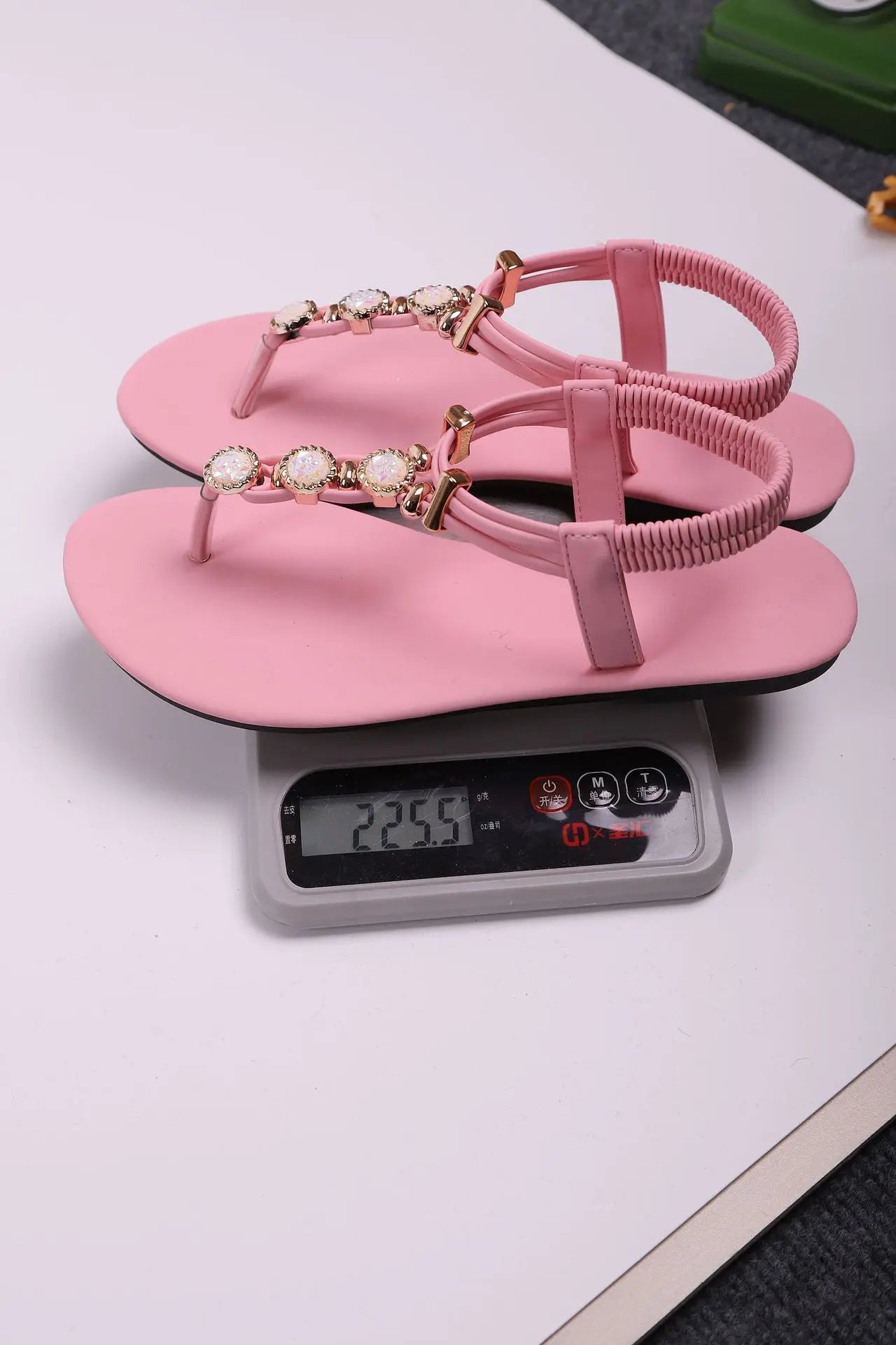 FBA Women's Handmade Beaded Fairy Style Flat Sandals | Plus Size Beach Shoes