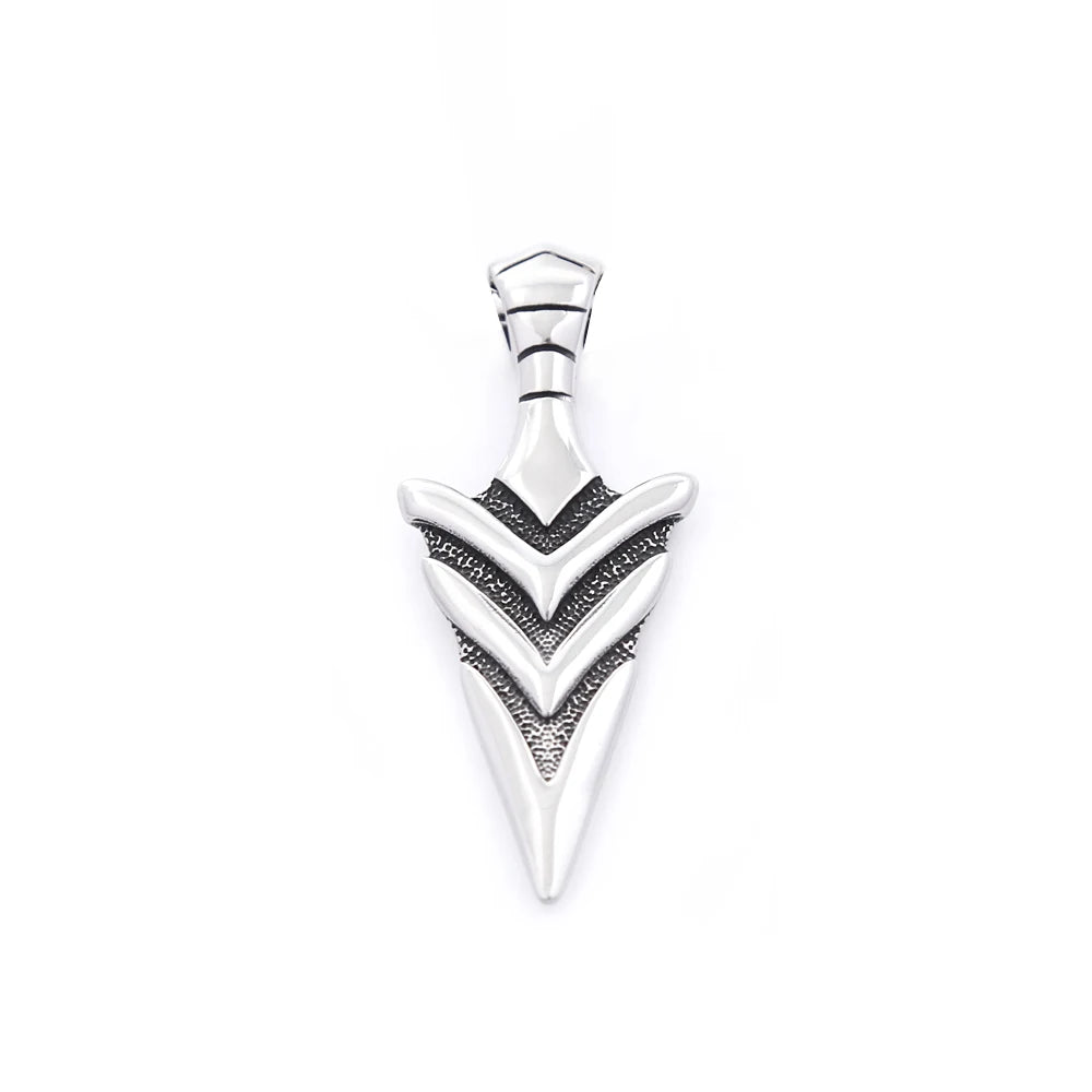 FBA Native Stainless Steel Arrow Pendant Necklace | Hip Hop Amulet Jewelry