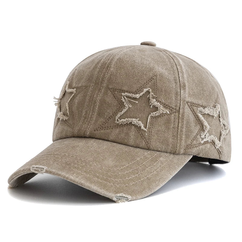 Women's Five Pointed Star Washed Baseball Cap | FBA Vibes