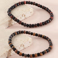 FBA Men's Natural Stone Beaded Elastic Bracelet | Handmade Jewelry Gift