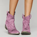 Women's Vintage Western Pointed Toe Slip-On Ankle Bootie | FBA Vibes