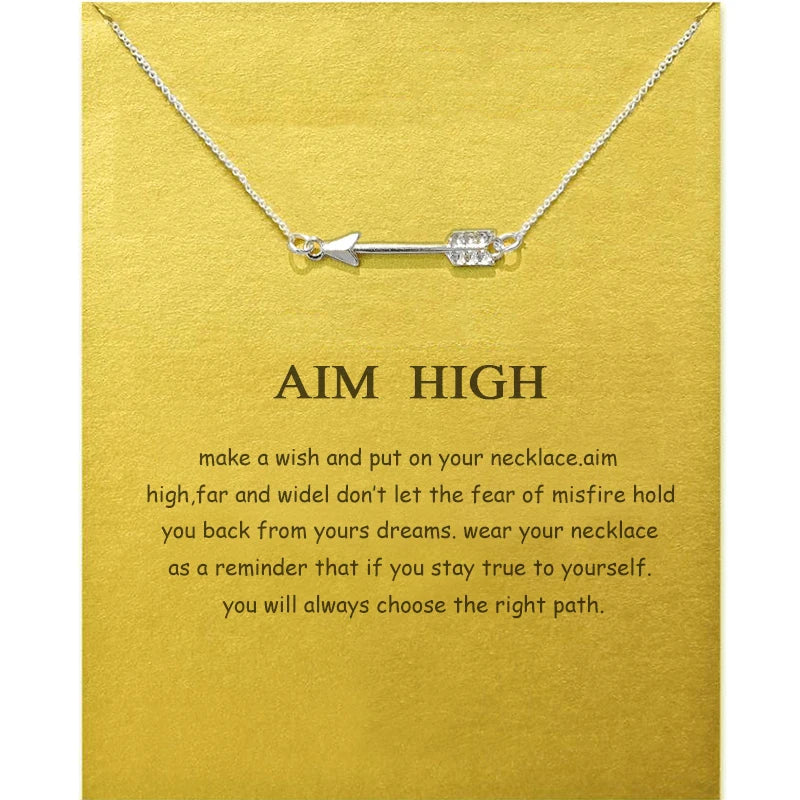 FBA Aim High Single Arrow Pendant Necklace | Inspirational Gift Jewelry