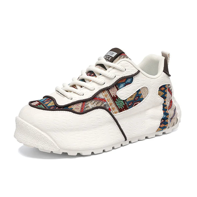 FBA Men's Platform Heightening Low-Top Sneakers | Breathable Casual Shoes