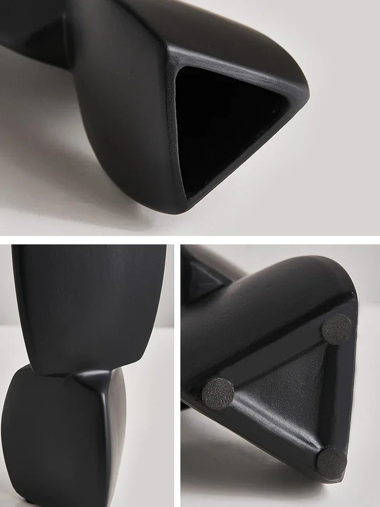 Modern Minimalist Ceramic Vase | Nordic Home Decor Flower Vase for Living Room & Shelf Display