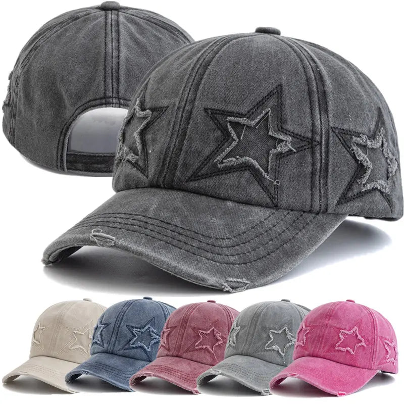 Women's Five Pointed Star Washed Baseball Cap | FBA Vibes