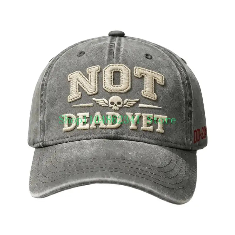 NOT DEAD YET Denim Baseball Cap | FBA Vibes