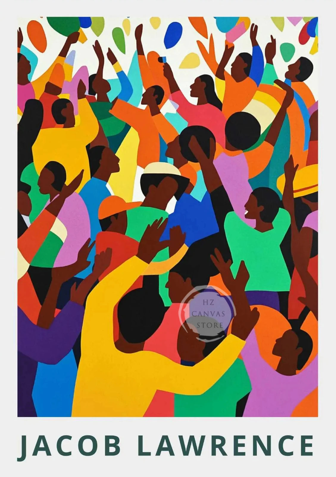 Jacob Lawrence "The Ball" Art Poster | Harlem Renaissance African American Wall Art Print