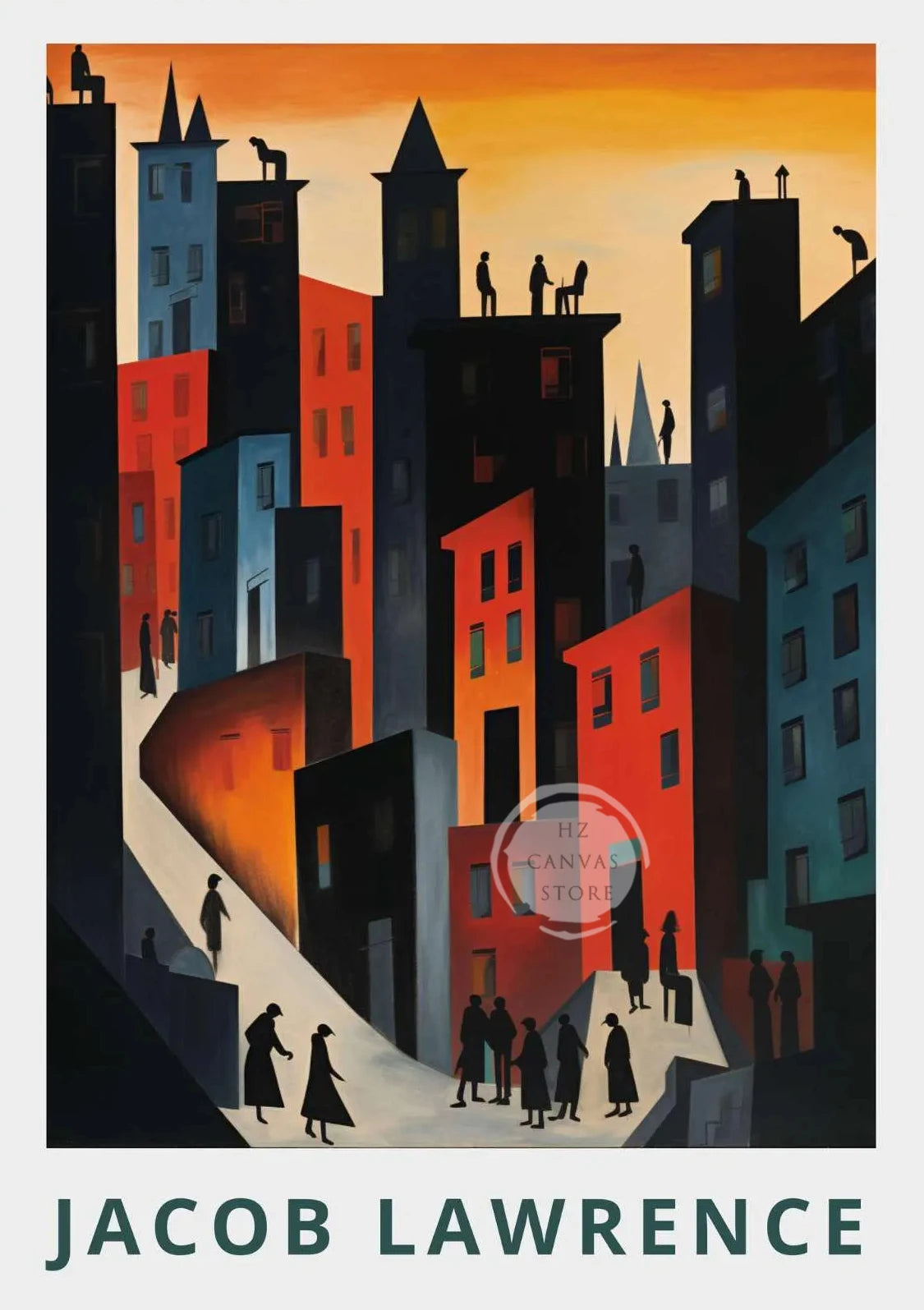 Jacob Lawrence "The Ball" Art Poster | Harlem Renaissance African American Wall Art Print
