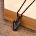 FBA Men's Stainless Steel Spear Head Pendant Necklace | Anti-Allergy Vintage Jewelry