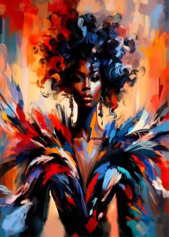Black Woman Fashion Art Canvas Print | Colorful Pop Wall Decor | FBA Vibes