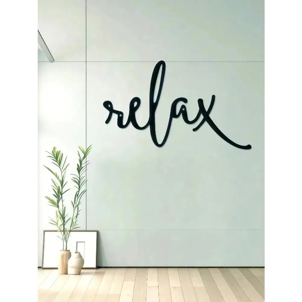 Black Metal Wall Art | Aluminum Iron Hanging Sign for Modern Home Decor