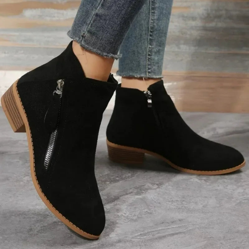 Women's Pointed Toe Ankle Boot with Height-Increasing Heel | FBA Vibes