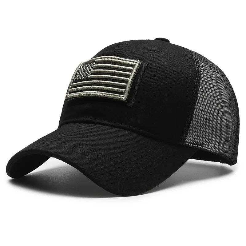 FBA Men's American Flag Camo Baseball Cap | Outdoor Tactical Hat