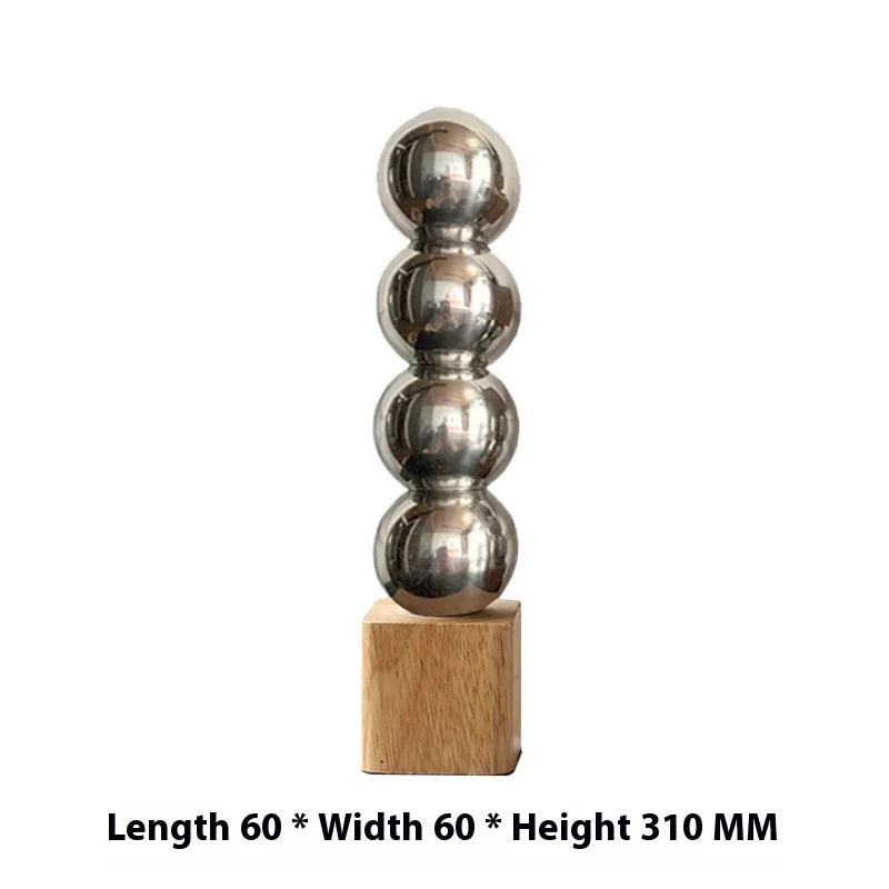 Nordic Geometric Wood & Metal Flower Vase | Luxury Artistic Home Decor