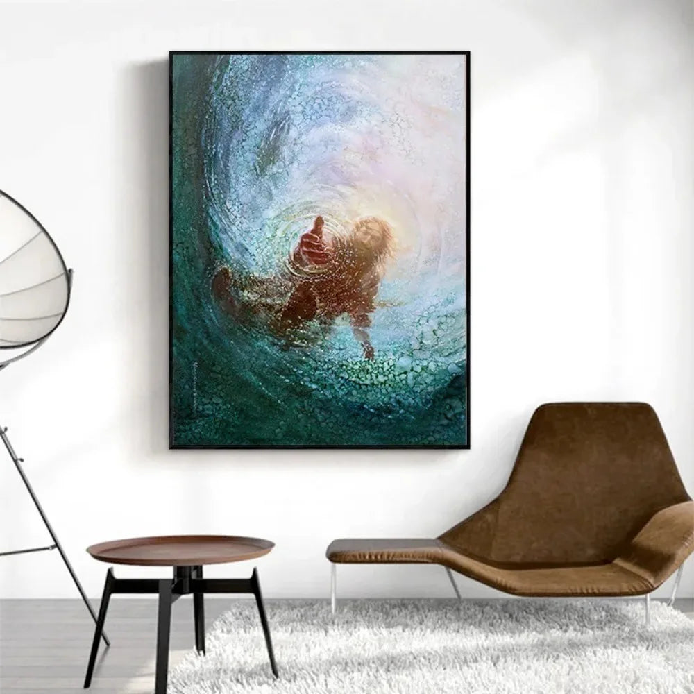 Jesus The Hand of God Canvas Print | Christian Wall Art | FBA Vibes