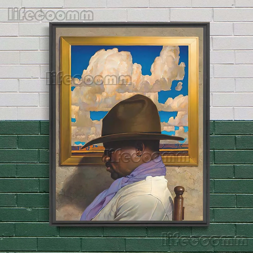 Retro Western Portrait Canvas Print | Classical Figure Wall Art Poster for Home Decor